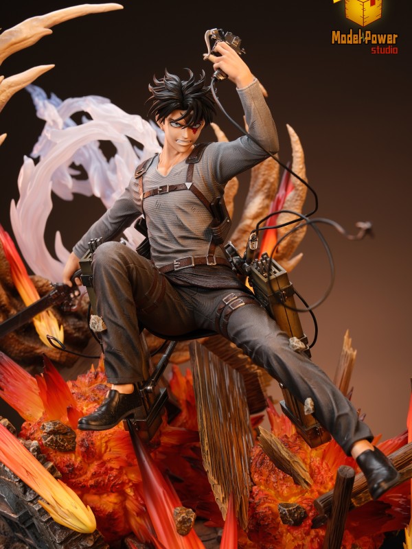 Model Power Studio Attack on Titan Levi Ackerman Street Fighting 1/6 Statue